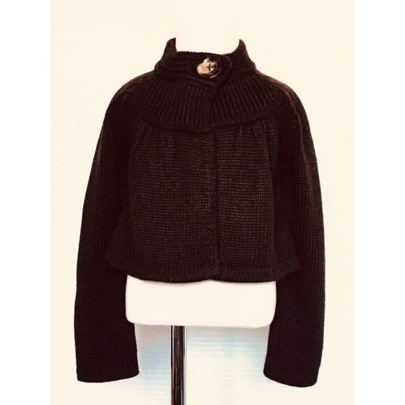 NEW GAP KIDS Girls 4/5 Brown Chunky Bolero Sweater - Picture 1 of 4